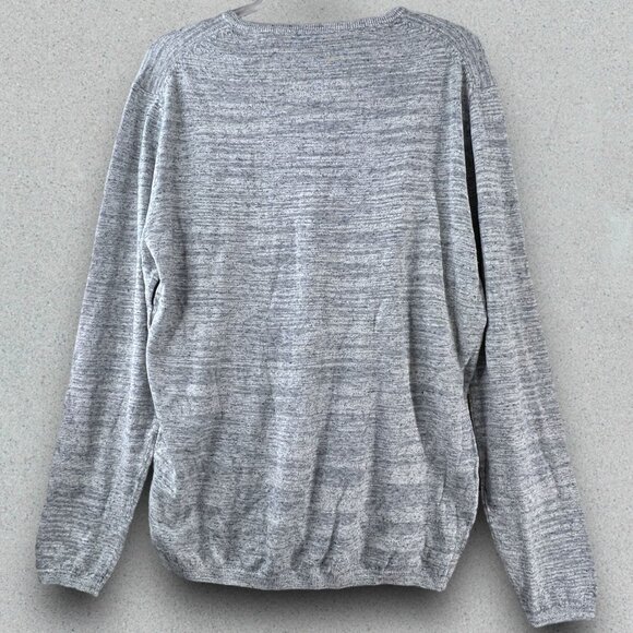 French Connection Sweater Mens XL Cotton Linen Lightweight V Neck - Picture 2 of 8